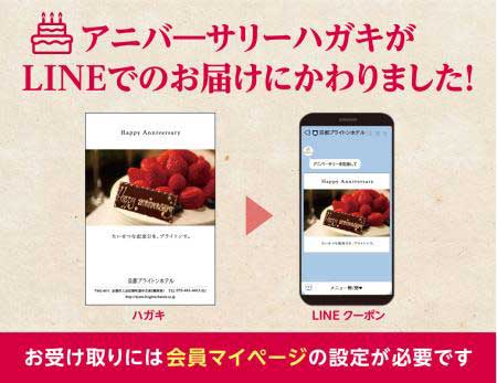 アニバーサリーハガキがLINEでのお届けにかわります!